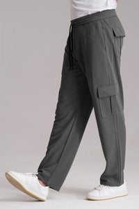 Unisex Six Pocket Loose Fit Cargo Trouser - Gray