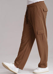 Unisex Six Pocket Loose Fit Cargo Trouser - Brown